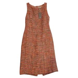 Preston & York Size 12 Classic Chic Gloria Pink Cosmo Tweed Tank Dress NWT 1036